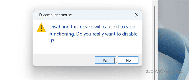 Zakažte touchpad ve Windows 11