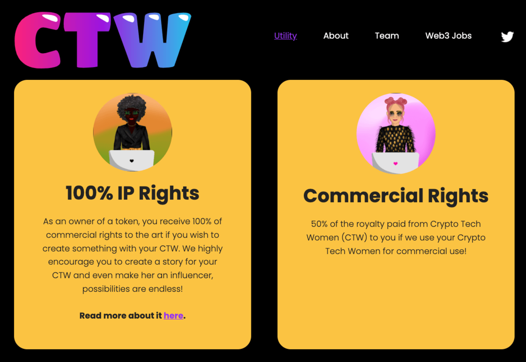 web3-právo-práva-práva-práva-spravedlivého-užití-vlastnictví-ctw-crypto-tech-ženy-příklad-3