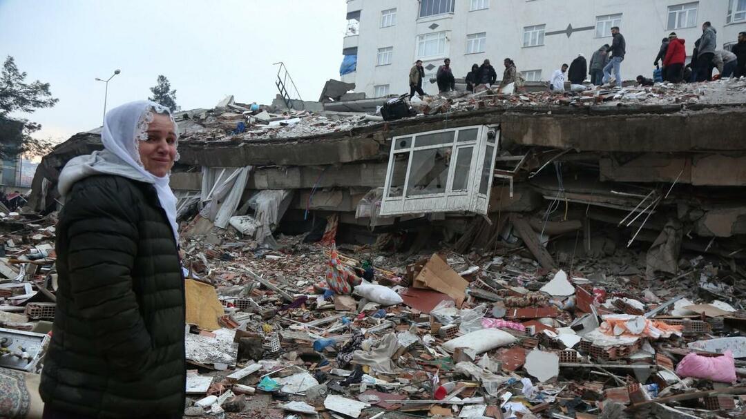Rámy ze zemětřesení v centru Kahramanmaraş