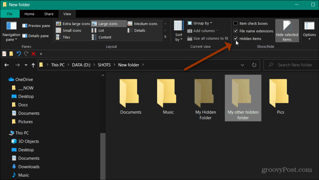 Jak skrýt soubory a složky v systému Windows 10