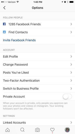 možnosti obchodních profilů instagramu