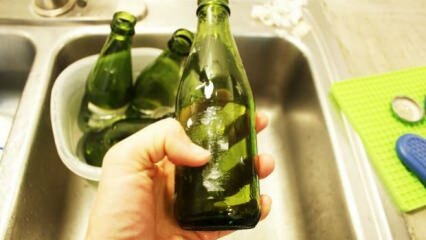 Metoda odstranění štítku ze skleněné láhve
