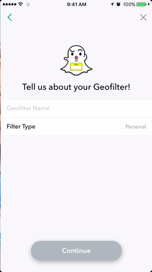 Přidejte název svého geofiltru Snapchat.