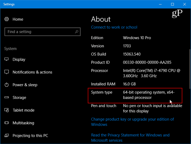 Verze Windows 10