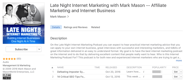 pozdní noční internetový marketing