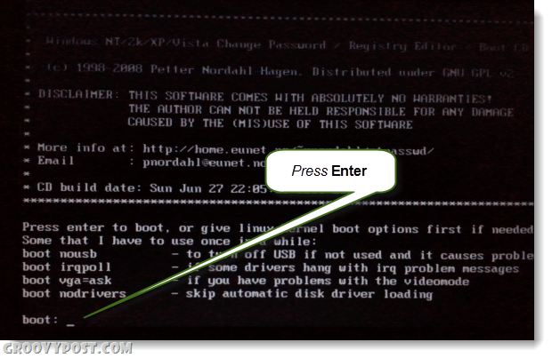Stisknutím klávesy Enter spustíte nástroj pro správu hesel