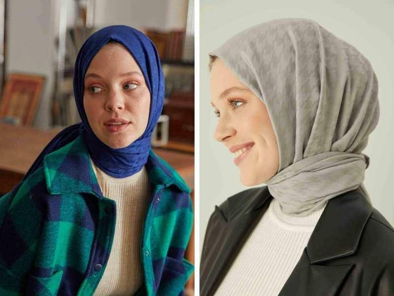 modely dámských hidžábových kašmírových šál 