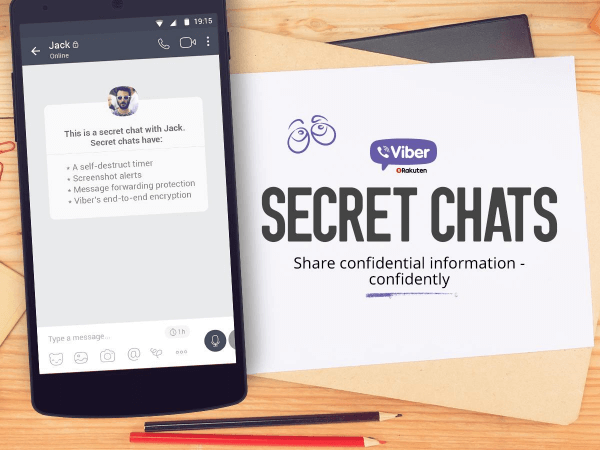 Aplikace pro mobilní zasílání zpráv, Viber, vydala aktualizaci služby Snapchat podobné službě s názvem Secret Chats.