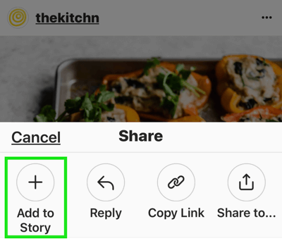 Vytvářejte silné a poutavé příběhy Instagramu, možnost přidat příspěvek Instagram k příběhu