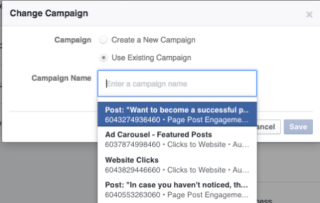 facebooková reklamní kampaň