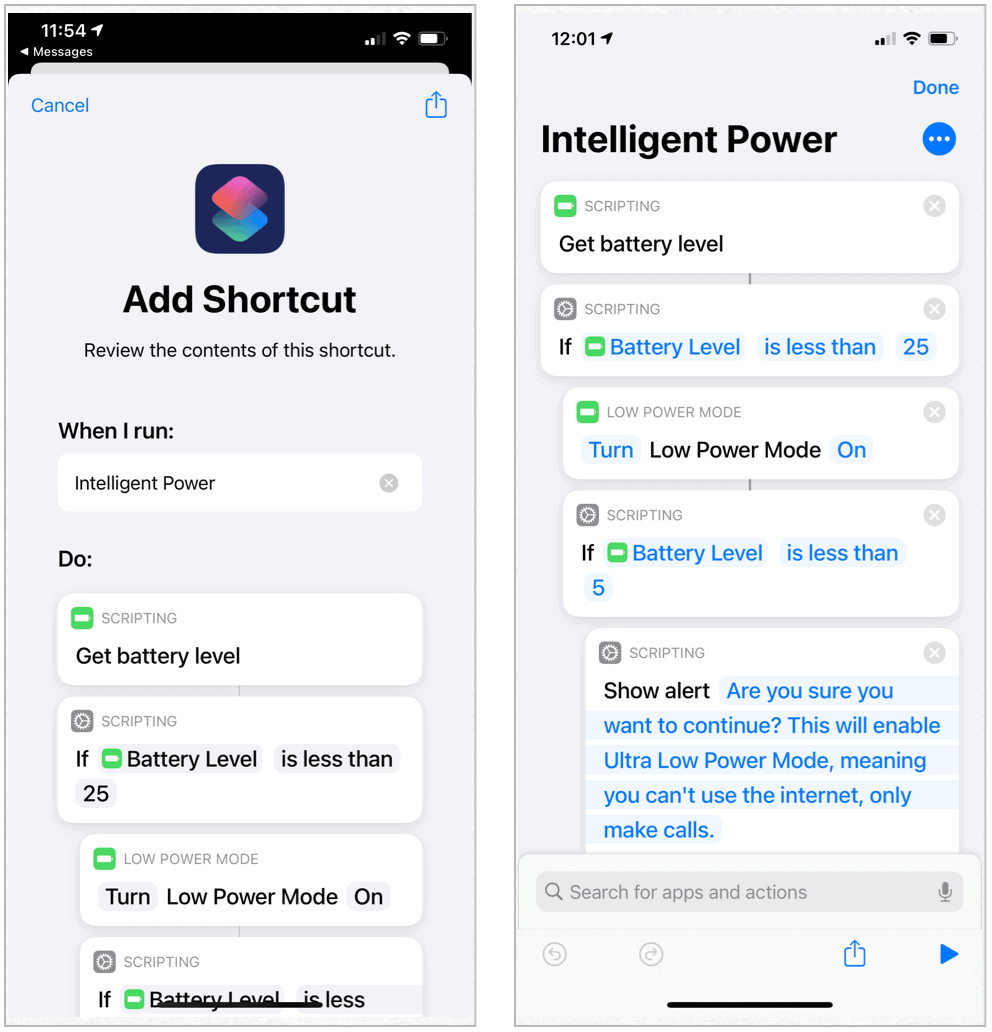 Klávesové zkratky Siri Intelligent Power