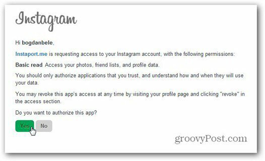 instaport instagram umožňuje přístup