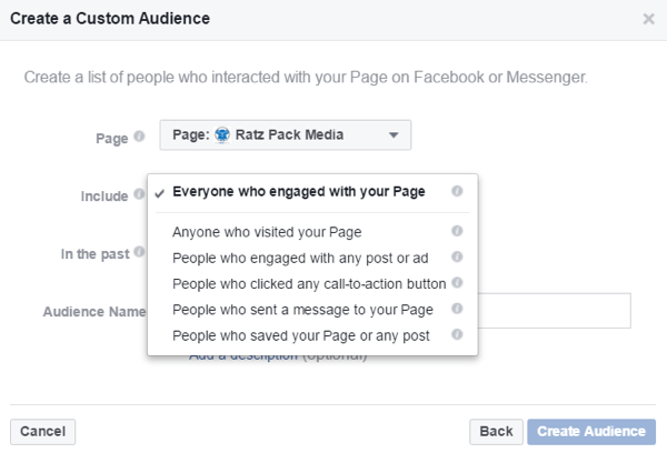 Vytvářejte vlastní publika na základě lidí, kteří interagovali s vaší stránkou na Facebooku.