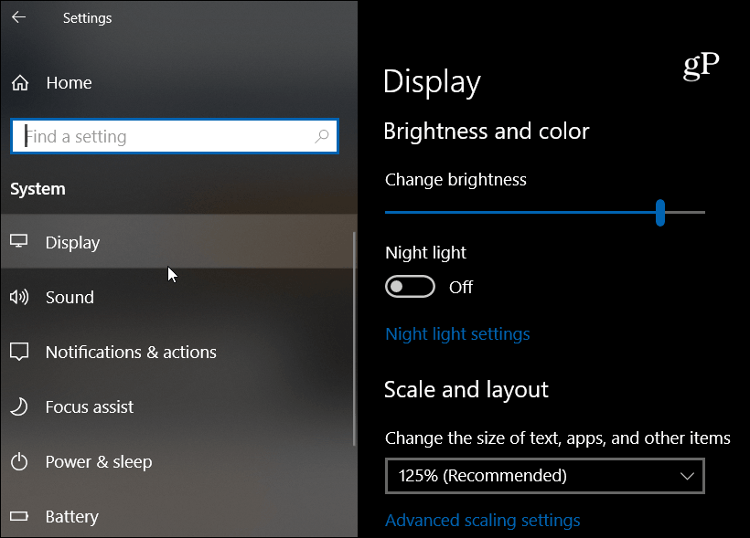 Displej s plynulým designem Windows 10