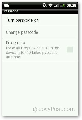 Dropbox 3 chránící heslem