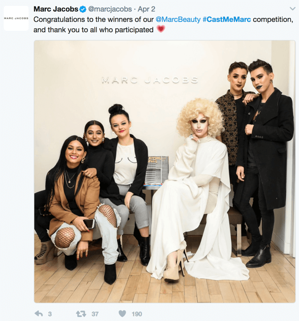 Marc Jacobs buduje komunitu prostřednictvím své kampaně #castmemarc. 