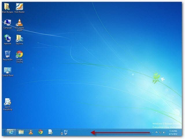 Jak přidat Koš do hlavního panelu Windows 8