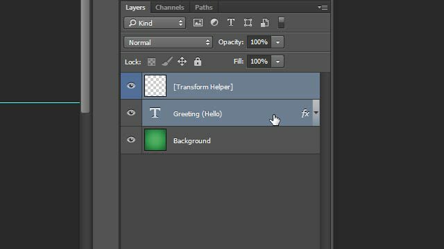 Cheat Photoshop Text Layer Transformations Trick vyberte vrstvy vrstev panel Photoshop