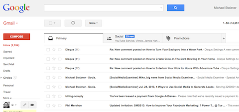 záložky Gmailu