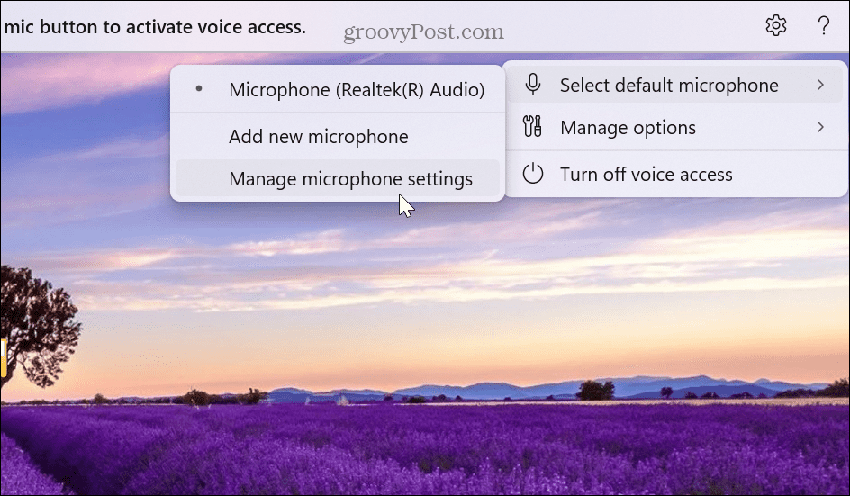 Povolte a používejte hlasový přístup v systému Windows 11