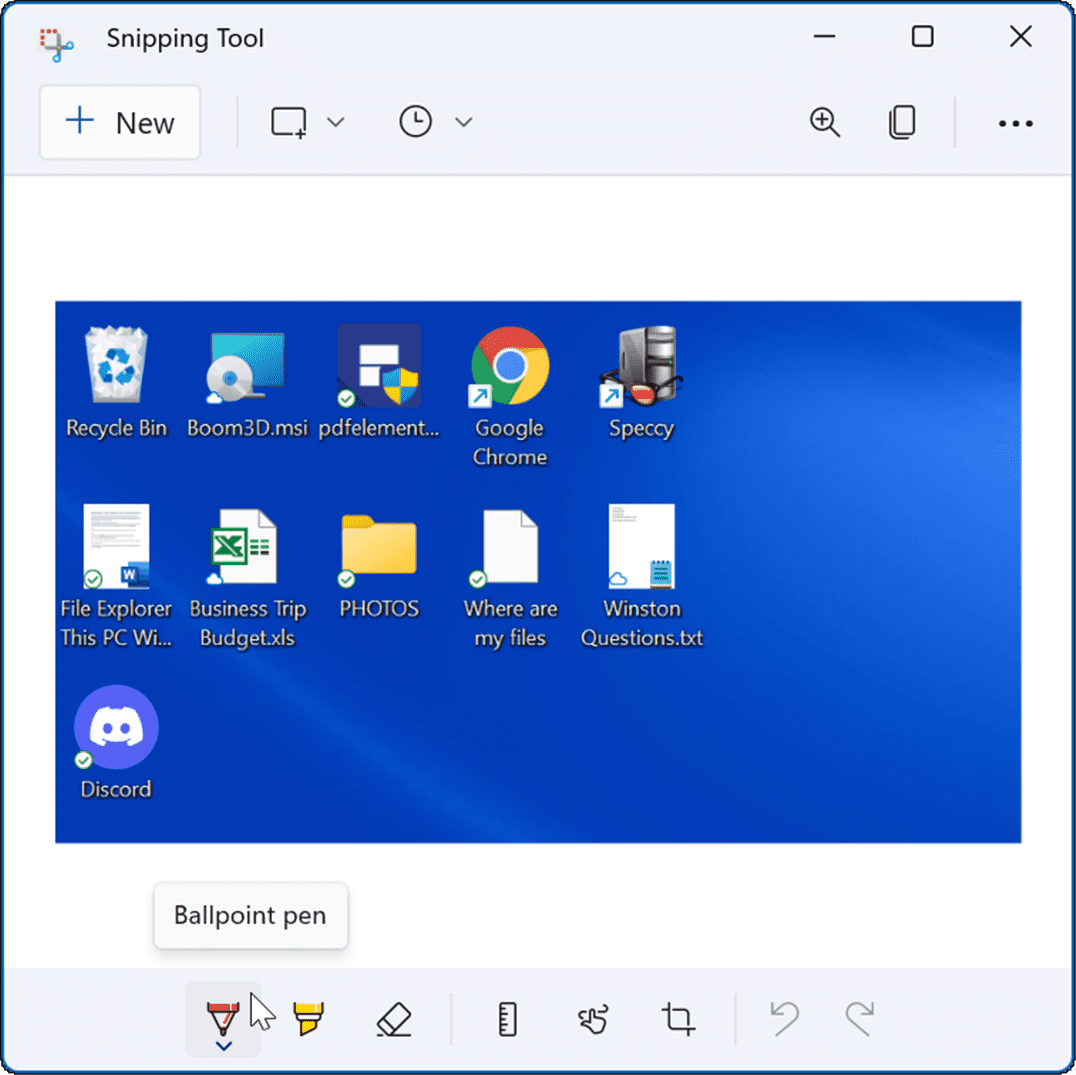 upravit nebo anotovat snímek obrazovky Windows Snipping Tool