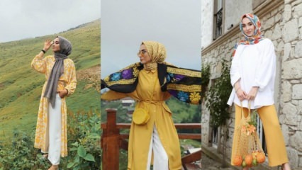 Žluté oblečení v hidžáb oblečení