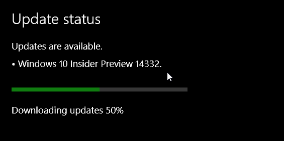 Windows 10 Preview Build 14332 Vydáno pro zasvěcené dnes