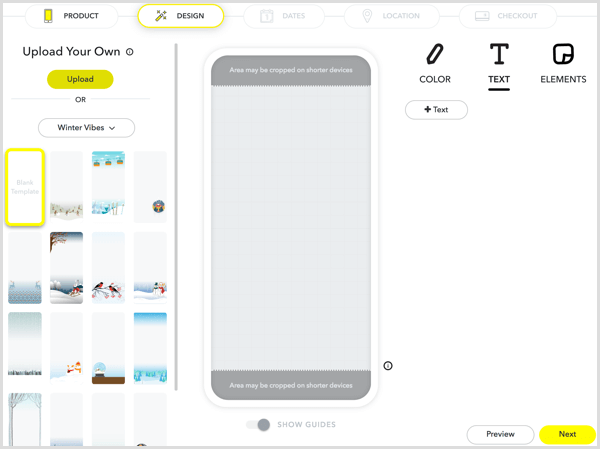 Chcete-li navrhnout filtr, nahrajte kresbu nebo vytvořte kresbu pomocí nástrojů Snapchatu.