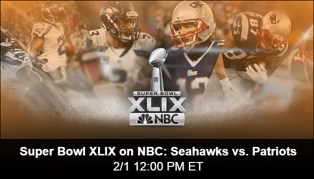 NBC Streaming Super Bowl XLIX online zdarma