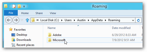 Roaming dat aplikací Microsoft Windows 8