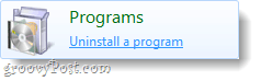 odinstalovat program na Windows 7