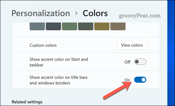 Povolit barvu ohraničení ve Windows