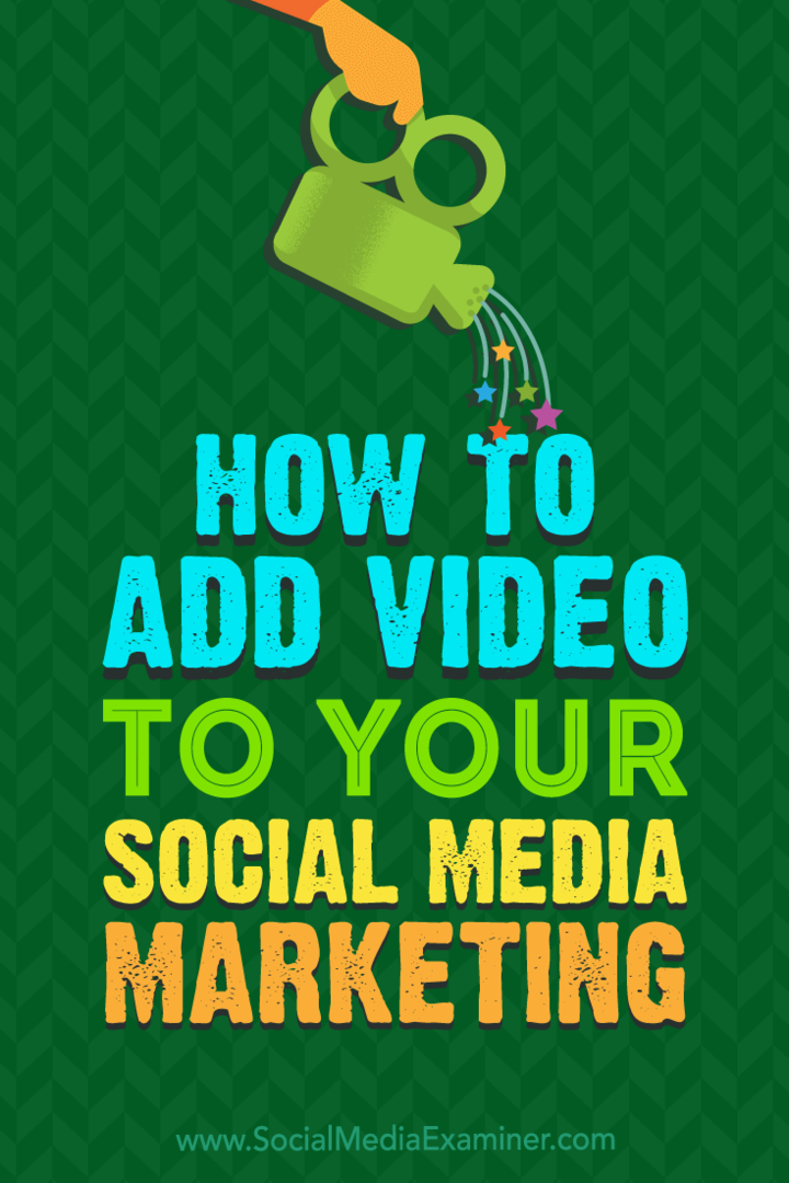 Jak přidat video do marketingu na sociálních médiích: zkoušející sociálních médií