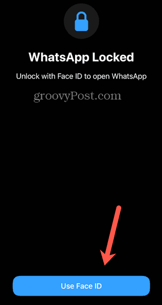 Whatsapp použití face id