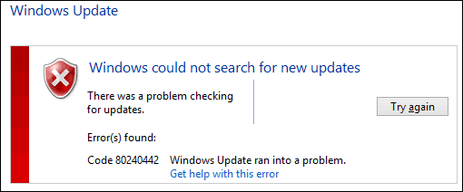 Původní chyba aktualizace systému Windows