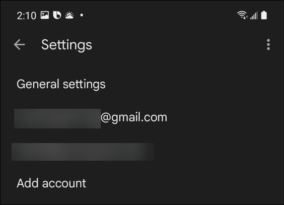 vyberte účet gmail