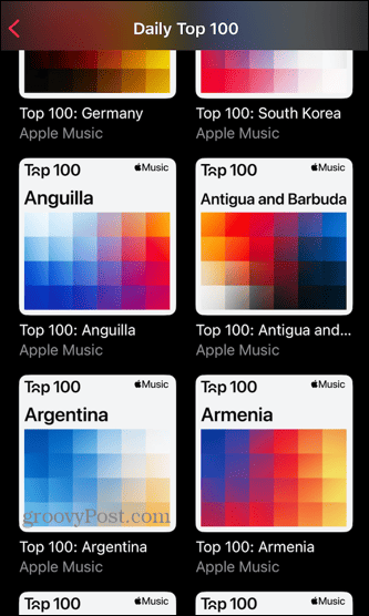 Apple hudební žebříčky top 100 zemí