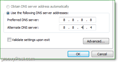 Google DNS IP je 8.8.8.8 a alternativní je 8.8.4.4