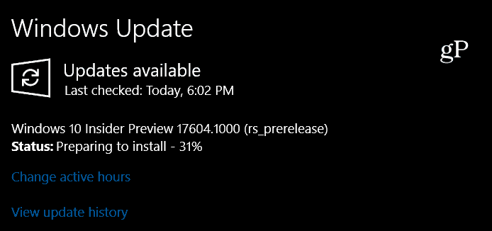 Windows 10 Náhled sestavení 17604