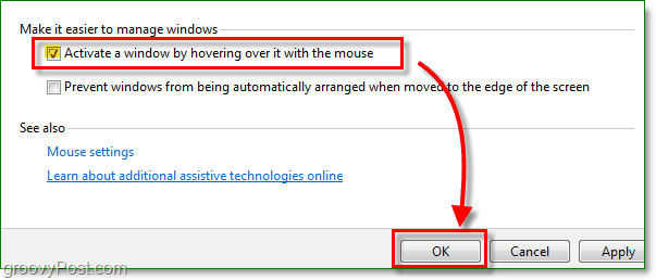 Přepínání systému Windows pomocí myši v systému Windows 7