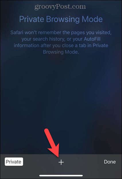 Klepněte na ikonu plus v Safari na iOS