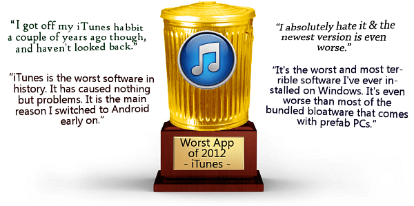 iTunes-nejhorší software