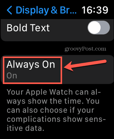 Apple Watch vždy v nastavení