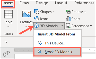 Vložte 3D modely do Microsoft Office