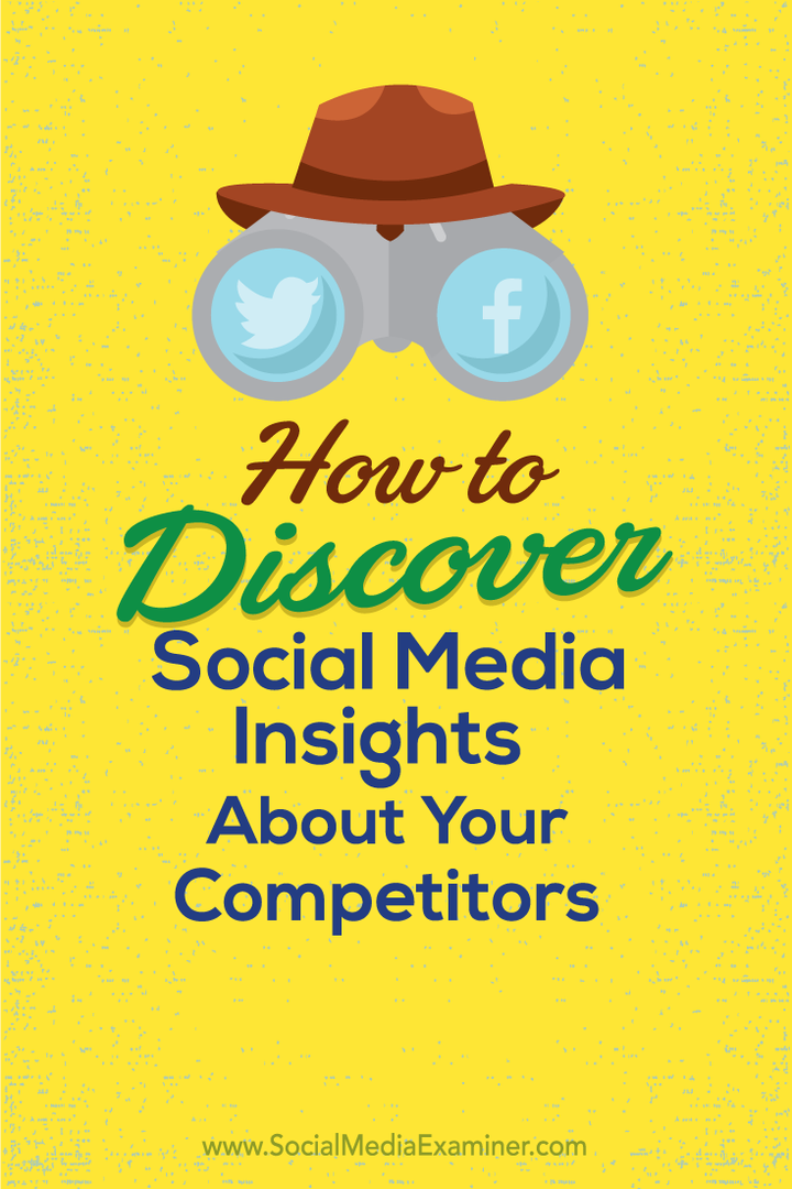 jak zjistit poznatky sociálních médií o vašich konkurentech