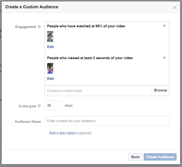 Vytvořte si na své obchodní stránce na Facebooku vlastní publikum lidí, kteří sledovali různá videa.