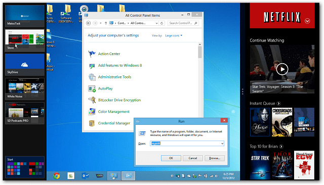 Povolte funkci Windows 8 Snap na monitorech s nízkým rozlišením