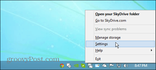 Nastavení SkyDrive