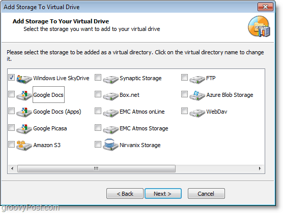 nastavit Windows Live Skydrive připojit k průzkumu s gladinet