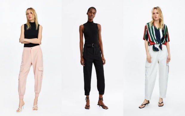 Modely nákladových kalhot Zara